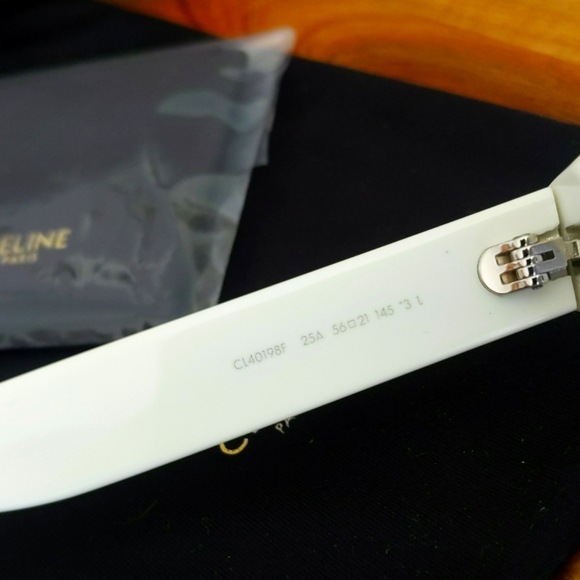 CELINE π₯ NWT π₯ 54MM White Rectangular Sunglasses. NEVER USED! Perfect! - Picture 10 of 16